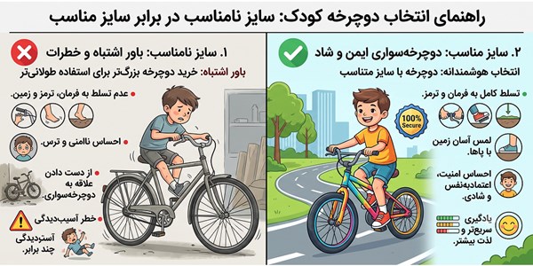 اشتباهات رایج هنگام خرید دوچرخه کودک که هر پدر و مادری باید بداند.