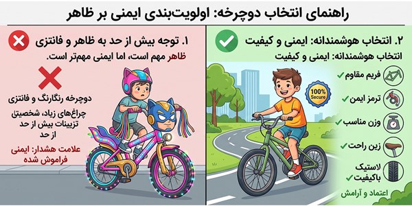 اشتباهات رایج هنگام خرید دوچرخه کودک که هر پدر و مادری باید بداند.