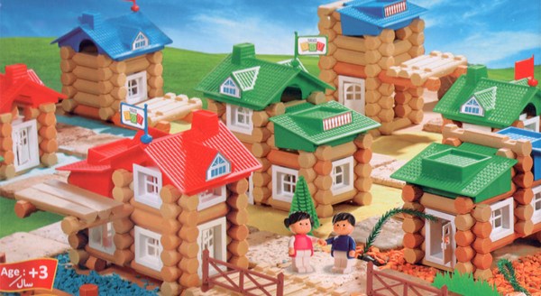 اسباب بازی ساختنی کلبه جنگلی 62 تکه تک توی