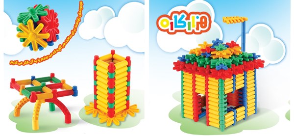 اسباب بازی ساختنی هزار کاره 110 قطعه جعبه ای پندار نیک