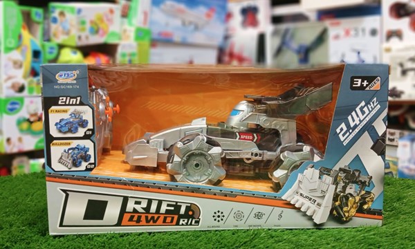 ﻿ماشین کنترلی مسابقه ای تبدیل شونده به بولدوزر_اسباب بازی