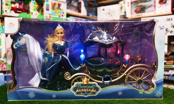 اسباب بازی کالسکه و اسب راهرو موزیکال باربی پرنسس_اسباب بازی
