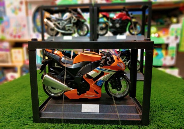 موتور اسباب بازی عقب کش موزیکال همراه با قاب رنگ نارنجی_اسباب بازی