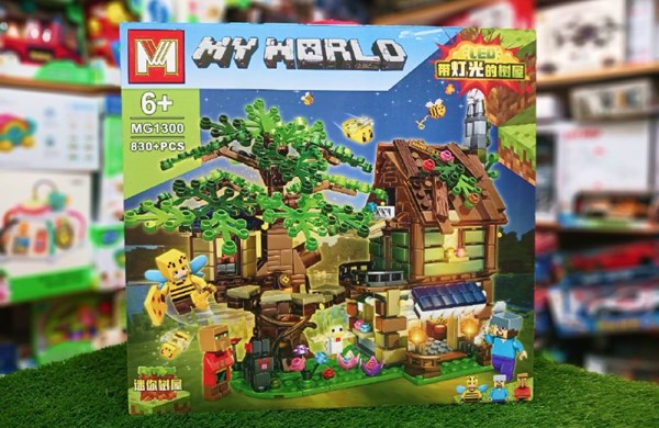 لگو ماینکرافت خانه درختی چراغدار 830  قطعه مدل Minecraft MG1300_اسباب بازی