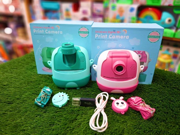 دوربین عکاسی و فیلمبرداری دیجیتال کودک با چاپ فوری حرارتی و رم 32 گیگ سبز_اسباب بازی