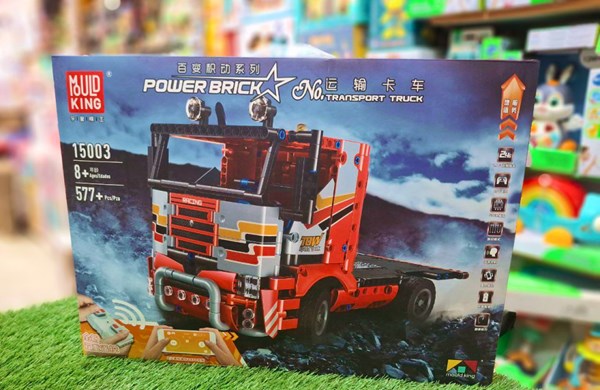 	لگو تکنیک کامیون حمل‌ و نقل کنترلی 577 قطعه مدل MOULD KING 15003 RC Transport Truck Remote Contro_اسباب بازی