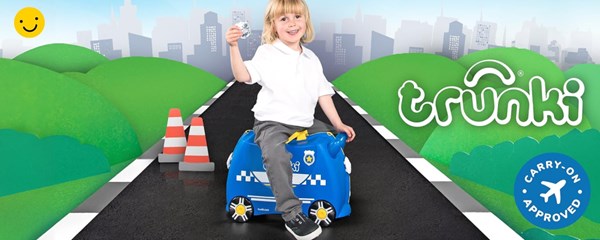چمدان سواری کودک با ظرفیت 18 لیتر طرح ماشین پلیس مدل 00323 Trunki 18L_اسباب بازی
