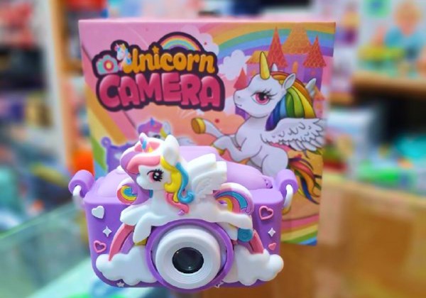 دوربین عکاسی و فیلمبرداری کودک طرح یونیکورن بنفش مدل XL_960_اسباب بازی