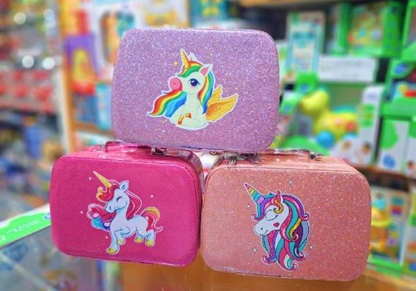 کیف لوازم آرایشی طرح یونیکورن رنگ صورتی مدل Beauty Make-up B160_اسباب بازی