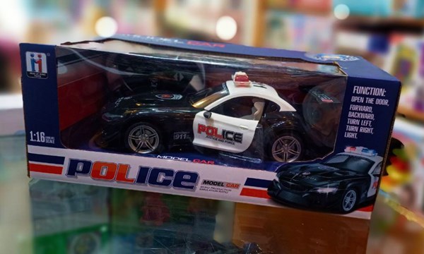 ماشین کنترلی شارژی پلیس با درب های بازشو مقیاس 1:16مدل Carrinho Policia Controle Remot 308_اسباب بازی