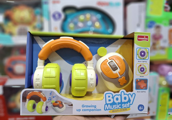 ست اسباب بازی هدفون کودک همراه با موس مدل Baby Music Set 6676_اسباب بازی