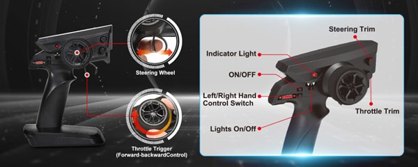 ماشین کنترلی جیپ آفرود مقیاس 1:14 مدل Jeep Wrangler DOUBLE E_اسباب بازی
