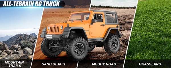 ماشین کنترلی جیپ آفرود مقیاس 1:14 مدل Jeep Wrangler DOUBLE E_اسباب بازی