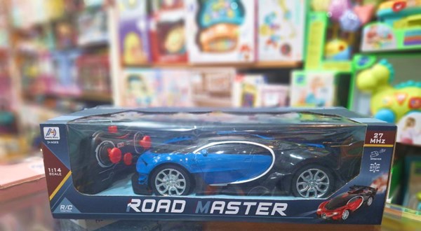 ماشین کنترلی شارژی بوگاتی دودزا مقیاس 1:14 رنگ آبی مدل ROAD MASTER_اسباب بازی