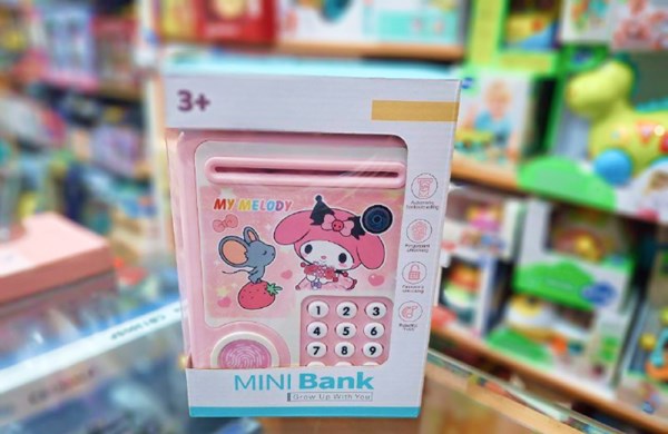 گاوصندوق اثر انگشتی رمز دار باتری خور طرح ملودی مدل MINI BANK 313_اسباب بازی