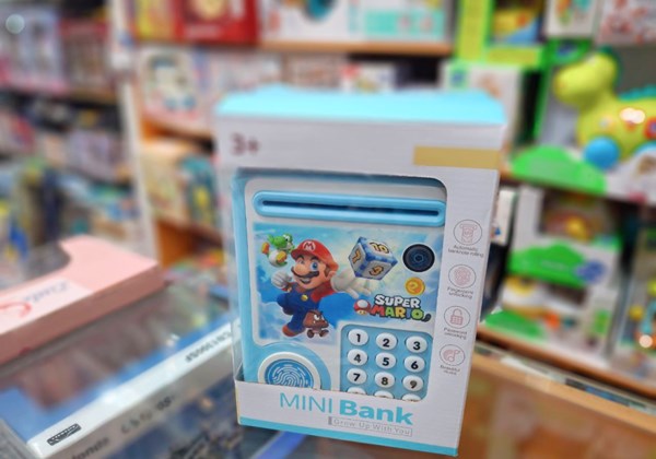 گاوصندوق اثر انگشتی رمز دار باتری خور طرح سوپر ماریو مدل MINI BANK 313_اسباب بازی