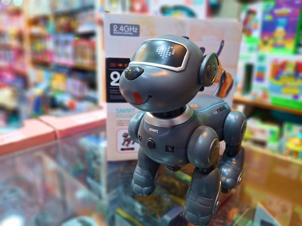 سگ رباتیک هوشمند طوسی با سنسور و کنترل مدل Programmable Robot Dog Toy 1536_اسباب بازی
