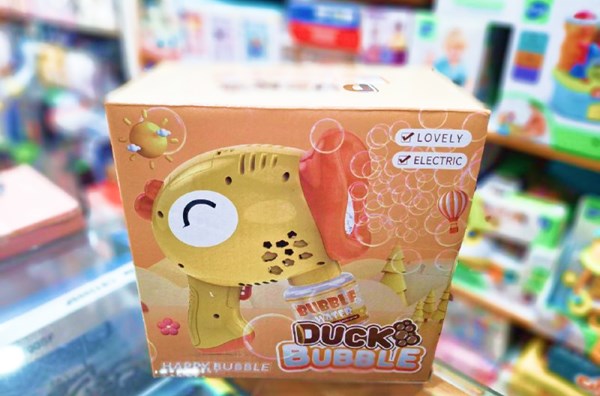 تفنگ اسباب بازی حباب ساز چراغ دار طرح اردک مدل Geometric Bubble Gun 6623_اسباب بازی