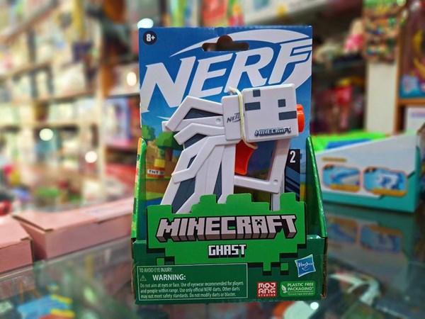 تفنگ اسباب بازی نرف Nerf با تیر اسفنجی مدل ماینکرافت Minecraft رنگ سفید_اسباب بازی