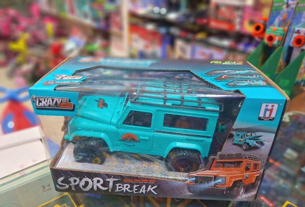 ماشین کنترلی شارژی جیپ آفرود چراغدار Crazy Go رنگ آبی_اسباب بازی