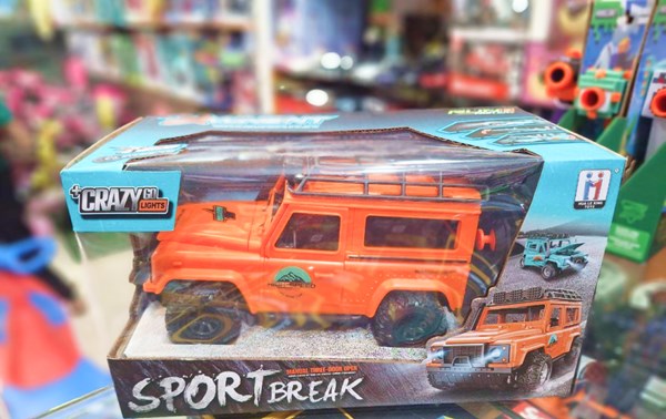 ماشین کنترلی شارژی جیپ آفرود چراغدار Crazy Go رنگ نارنجی_اسباب بازی