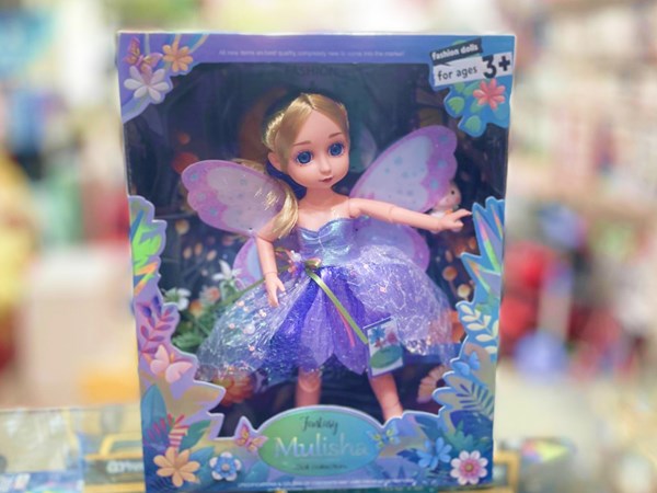 عروسک باربی تمام مفصلی 30 سانتی با لباس فرشته کد 161_اسباب بازی