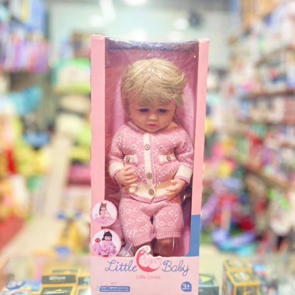 عروسک سیلیکونی دختر بچه 50 سانتی سخنگو با لباس زمستانی_اسباب بازی