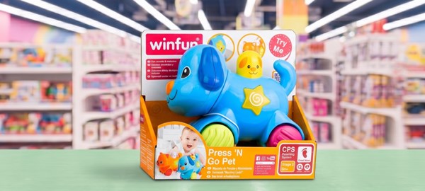 سگ چرخ دار موزیکال وین فان Winfun مدل 00733