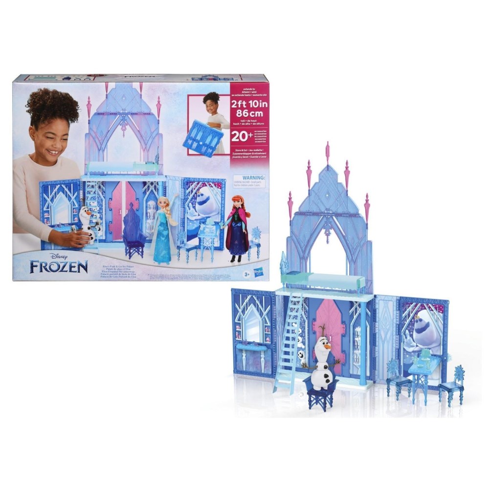 قصر یخی دیزنی تاشو فروزن 2 مدل Hasbro Disney Princess Frozen Elsas Fold And Go Ice Palace 