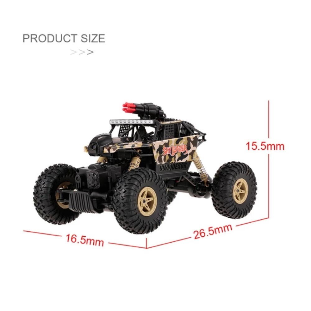 ماشین کنترلی آفرود فلزی دوربین دار مقیاس 1 18 مدل 18428 A Four Wheel