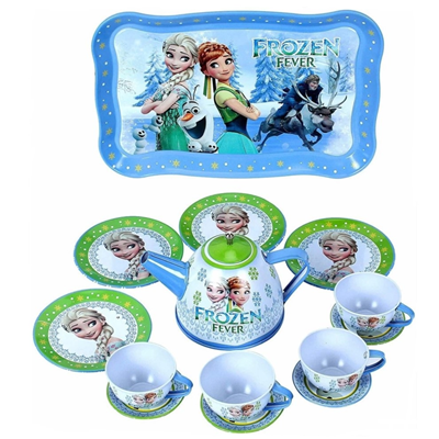 frozen tin tea set