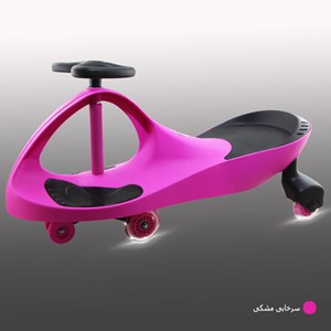 سه چرخه لوپ کار چرخ ژله ای چراغدار سرخابی مشکی LOOPCAR-اسباب بازی