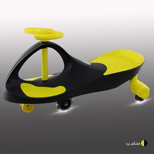 سه چرخه لوپ کار چرخ ژله ای چراغدار مشکی زرد LOOPCAR-اسباب بازی