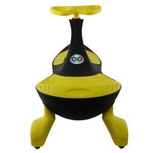 سه چرخه لوپ کار چرخ ژله ای چراغدار مشکی زرد LOOPCAR-اسباب بازی