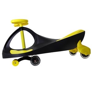 سه چرخه لوپ کار چرخ ژله ای چراغدار مشکی زرد LOOPCAR-اسباب بازی