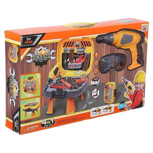 ست جعبه ابزار کارگاهی 4 در 1 کیفی کودک Tools Case 4 in 1-اسباب بازی