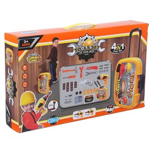 ست جعبه ابزار کارگاهی 4 در 1 کیفی کودک Tools Case 4 in 1-اسباب بازی