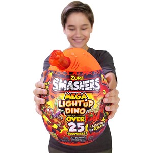 تخم داینو اسمشرز Smashers سری مگا لایت آپ Mega Lightup چراغدار با استخوان قرمز مدل Smashers - Mega Lightup Dino with Over 25 Surprises - Red Bone_اسباب بازی