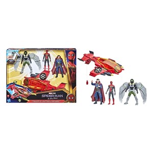 ست 3 تایی فیگورهای اسپایدرمن و جت مرد عنکبوتی مدل Spider-Man Spider Escape Jet, 6-Inch Scale Spider-Man, Doctor Strange, and Marvel's Vulture, 4 Projectiles_اسباب بازی