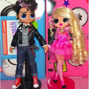 عروسک 2 تایی ال او ال سورپرایز سری OMG Movie Magic مدل Tough Dude و Pink Chick_اسباب بازی