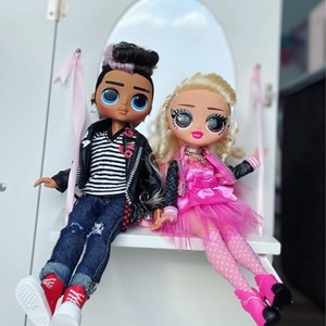 عروسک 2 تایی ال او ال سورپرایز سری OMG Movie Magic مدل Tough Dude و Pink Chick_اسباب بازی