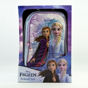 ست 5 در 1 کوله پشتی چرخدار 46 سانتی فروزن مدل Simba - Backpack - Disney Frozen Dazzling with Charm Trolley School Set 5 in 1_کیف مدرسه