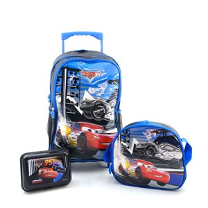 ست 5 در 1 کوله پشتی چرخدار 46 سانتی ماشین ها مدل Simba - Backpack - Disney Cars Full Speed Trolley School Set 5 in 1_کیف مدرسه