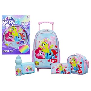 ست 5 در 1 کوله پشتی چرخدار 46 سانتی اسب های پونی مدل Simba - Backpack - My Little Pony Backpack Trolley School Set 5 in 1_کیف مدرسه