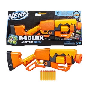 تفنگ اسباب بازی نرف Nerf مدل Hasbro - Nerf - Roblox Adopt Me! Bees! Lever Action Blaster, 8 Nerf Elite Darts_اسباب بازی