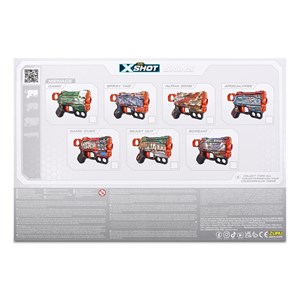 تفنگ چهار قلو ایکس شات X-Shot سری Skins مدل Zuru - X-Shot - Skins - 4x Menace Dart Blaster_اسباب بازی