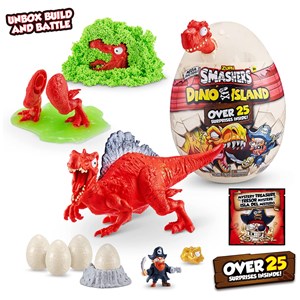 تخم داینو اسمشرز قرمز Smashers سری Dino Island مدل Zuru - Smashers - Dino Island - Mega Dino Egg Over 25 Surprises_اسباب بازی