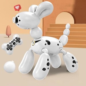 اسباب بازی سگ رباتیک بادکنکی سفید مدل Remote Control Puppy Toys with Sing&Dance Robot Dog Intelligent Programming Gift_اسباب بازی