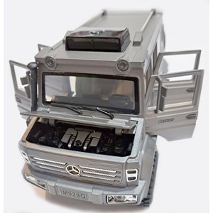 اسباب بازی ماشین فلزی بنز یونیماگ چراغدار طوسی سایز 1:24 مدل UNIMOC U5000 BY XLG_اسباب بازی