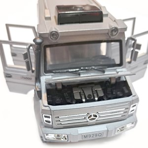 اسباب بازی ماشین فلزی بنز یونیماگ چراغدار طوسی سایز 1:24 مدل UNIMOC U5000 BY XLG_اسباب بازی